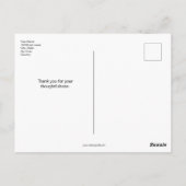 Goud Wit confetti op zwart Dank u Briefkaart (Achterkant)