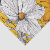 Goud Wit Daisy Boho Wildflower Decoupage Tissuepapier (Detail)