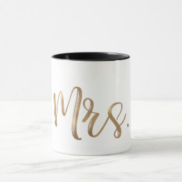 Goud & Wit DAME. Typografie Modern Minimaal Letter Mok