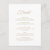 Goud & Wit Delicate Elegant Wedding Informatiekaartje (Voorkant)