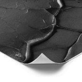 Goud / Wit Details op Grijs Marmer Poster (Hoek)