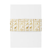 Goud & Wit Egyptisch Egypte Glam Modern Chic Party Uitnodigingen Wikkel (Achterkant Voorbeeld)