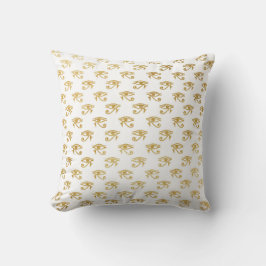 Goud & Wit Egyptisch Egyptisch Oogglam Modern Chic Kussen