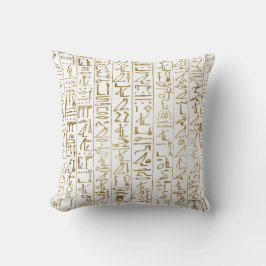 Goud & Wit Egyptische Egypte Glam Moderne Chic Kussen