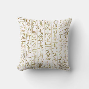 Goud & Wit Egyptische Egypte Glam Moderne Chic Kussen