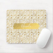 Goud & Wit Egyptische Egypte Glam Moderne Chic Muismat (Met muis)