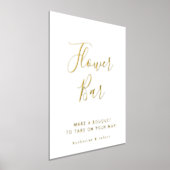 Goud Wit Elegant Bloem Bar Bruiloft Folie Afdrukken (Laagn)