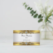 Goud Wit Elegant Classy Jewel Visitekaartje (Staand voorkant)