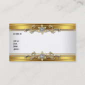 Goud Wit Elegant Classy Jewel Visitekaartje (Achterkant)