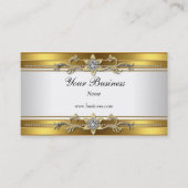 Goud Wit Elegant Classy Jewel Visitekaartje (Voorkant)