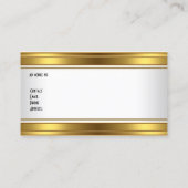 Goud Wit Elegant Klasse Visitekaartje (Achterkant)