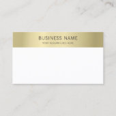 Goud Wit Elegant Moderne Minimalistische Sjabloon Visitekaartje (Voorkant)