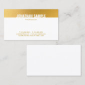 Goud Wit Elegant Professionele Eenvoudige Sjabloon Visitekaartje (Voorkant / Achterkant)