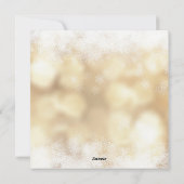 Goud Wit Elegant  Script Vrolijk Kerstfeest Feestdagenkaart (Achterkant)