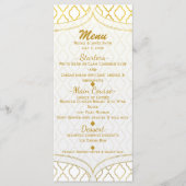 Goud & Wit Elegante Marokkaanse Glam Wedding Menu (Voorkant)