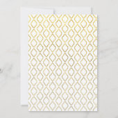 Goud & Wit Elegante Marokkaanse Huwelijksuitnodigi Kaart (Achterkant)