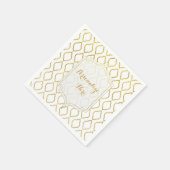Goud & Wit Elegante Marokkaanse Trouwaccessoires Servetten (Hoek)