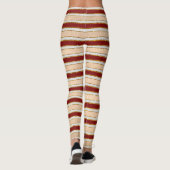 Goud, wit en rood Kerstman Kerstmis Leggings (Achterkant)