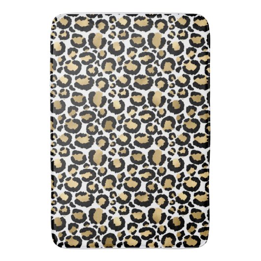 Goud, wit en zwart badmat (Voorkant Verticaal)