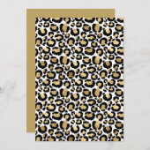 Goud, wit en zwart opgeruimd/cheetah-printkaart feestdagenkaart (Voorkant / Achterkant)