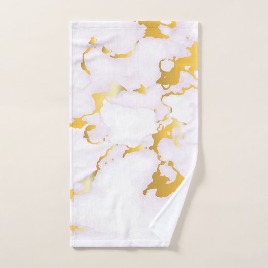 Goud & Wit Gemarmerd Bad Handdoek (Handdoek)