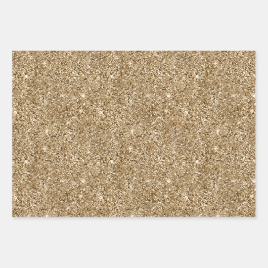 Goud Wit Glam Diamonds Glitter Inpakpapier Vel (Voorkant 2)