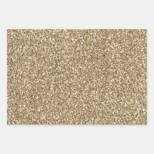 Goud Wit Glam Glitter Inpakpapier Vel (Voorkant)