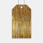 Goud Wit Glam Tinsel Stripes Gift Labels Cadeaulabel (Achterkant)