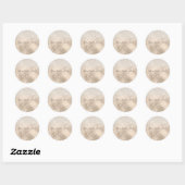 Goud Wit Glitter Diamanten Ronde Sticker (Vel)