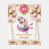 Goud Wit Grappig Oma Deken Gepersonaliseerd (Voorkant)