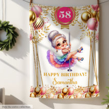 Goud Wit Grappig Oma Deken Gepersonaliseerd