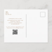 Goud & Wit Hedendaags Monogram Save the Date Briefkaart (Achterkant)