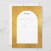 Goud Wit Katholiek Nuptial Mass Bruiloft Kaart (Achterkant)