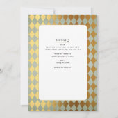 Goud Wit Katholiek Nuptial Mass Bruiloft Kaart (Achterkant)