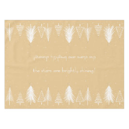 Goud, wit, kerstboomsterren Elegant Holiday Tafelkleed