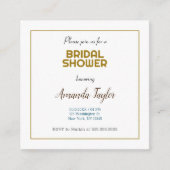 Goud Wit Kleur Minimalistisch Vrijgezellenfeest Informatiekaartje (Voorkant)