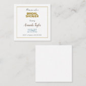 Goud Wit Kleur Minimalistisch Vrijgezellenfeest Informatiekaartje (Voorkant / Achterkant)