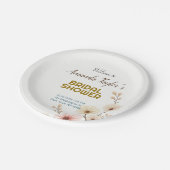 Goud Wit Kleur Minimalistisch Vrijgezellenfeest Papieren Bordje (Gekanteld)