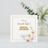 Goud Wit Kleur Minimalistisch Vrijgezellenfeest Save The Date (Staand voorkant)