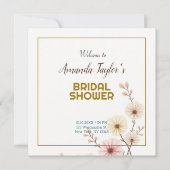 Goud Wit Kleur Minimalistisch Vrijgezellenfeest Save The Date (Voorkant)