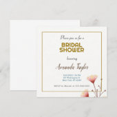 Goud Wit Kleur Minimalistisch Vrijgezellenfeest Save The Date (Voorkant / Achterkant)