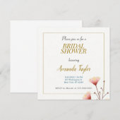 Goud Wit Kleur Minimalistisch Vrijgezellenfeest Save The Date (Voorkant / Achterkant)