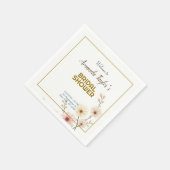 Goud Wit Kleur Minimalistisch Vrijgezellenfeest Servet (Hoek)