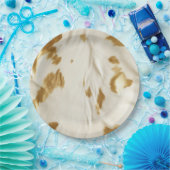 Goud Wit Koeienhuid Papieren Bordje (Feest)