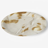 Goud Wit Koeienhuid Papieren Bordje (Gekanteld)
