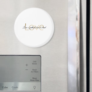 Goud Wit Liefde is Geduldig, Liefde is Vriendelijk Magneet