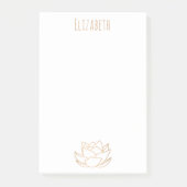 Goud wit Lotus Aqua Blue Post-it® Notes (Voorkant)