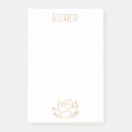 Goud wit Lotus Aqua Blue Post-it® Notes