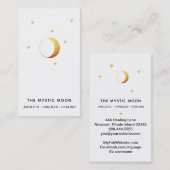 *~* Goud Wit - Lunar Stars Mystic Moon Luna Visitekaartje (Voorkant / Achterkant)