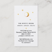 *~* Goud Wit - Lunar Stars Mystic Moon Luna Visitekaartje (Achterkant)